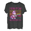 Unicorn Pew Pew Madafakas Vintage Crazy Cat Lustige Grafik T-Shirt