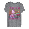 Unicorn Pew Pew Madafakas Vintage Crazy Cat Lustige Grafik T-Shirt