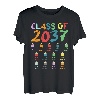 Funny Class Of 2037 Grow With Me Checkliste Future Graduate T-Shirt