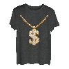 Yes I'm Rich, elegante Hip-Hop-Halskette mit Dollar T-Shirt