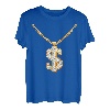 Yes I'm Rich, elegante Hip-Hop-Halskette mit Dollar T-Shirt