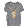 Yes I'm Rich, elegante Hip-Hop-Halskette mit Dollar T-Shirt