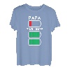 Herren Dad of Papa Batterie Zwillinge Akku Partnerlook Partner Look T-Shirt