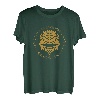 Ethnische Muster und mystische Zeichen und große Maske T-Shirt