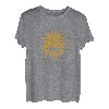 Ethnische Muster und mystische Zeichen und große Maske T-Shirt