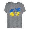 Ukraine Flagge Ukrainischer Patriot Faust Ukraine Tryzub T-Shirt