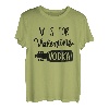 V Is For Valentine Vodka Valentinstag Trinkendes alleinstehendes Mädchen T-Shirt