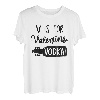 V Is For Valentine Vodka Valentinstag Trinkendes alleinstehendes Mädchen T-Shirt