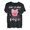Nur ein Mädchen, das Schweine liebt Lustige Tierfarm T-Shirt