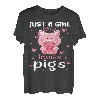 Nur ein Mädchen, das Schweine liebt Lustige Tierfarm T-Shirt