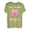 Nur ein Mädchen, das Schweine liebt Lustige Tierfarm T-Shirt