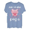 Nur ein Mädchen, das Schweine liebt Lustige Tierfarm T-Shirt