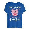 Nur ein Mädchen, das Schweine liebt Lustige Tierfarm T-Shirt