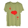 Herz Ass Spielkarte Poker Kostüm Karneval Fasching Karte T-Shirt