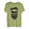 Totenkopf mit Bart Cool Bart-Totenkopf und Sonnenbrille T-Shirt T-Shirt