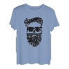 Totenkopf mit Bart Cool Bart-Totenkopf und Sonnenbrille T-Shirt T-Shirt