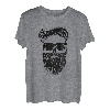 Totenkopf mit Bart Cool Bart-Totenkopf und Sonnenbrille T-Shirt T-Shirt