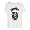Totenkopf mit Bart Cool Bart-Totenkopf und Sonnenbrille T-Shirt T-Shirt