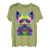 Yorkshire Terrier buntes Pop Art Porträt für Hundebesitzer T-Shirt