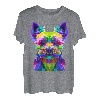 Yorkshire Terrier buntes Pop Art Porträt für Hundebesitzer T-Shirt