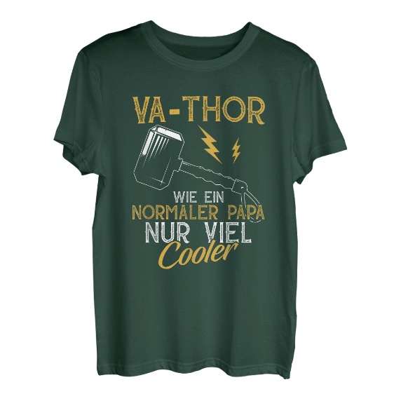 Herren VA Thor Wie Ein Normaler Papa Nur Viel Cooler Vatertag Vater T-Shirt