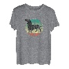 Retro Dackel Hund Dachshund Teckel Haustier Tier Geschenk T-Shirt