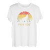 Herren Papa Wolf heulender Mond Vintage Retro Sonnenuntergang T-Shirt