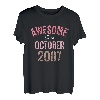 15th Birthday 15 Year Old, Awesome Seit Oktober 2007 T-Shirt