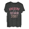 15th Birthday 15 Year Old, Awesome Seit Oktober 2007 T-Shirt
