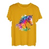 Idea Passion Horses Rider Aquarell Splash Art T-Shirt