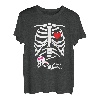 Schwanger Halloween Schwangerschaftsanzeige Baby Skelett T-Shirt