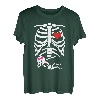 Schwanger Halloween Schwangerschaftsanzeige Baby Skelett T-Shirt
