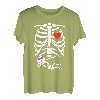 Schwanger Halloween Schwangerschaftsanzeige Baby Skelett T-Shirt
