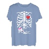 Schwanger Halloween Schwangerschaftsanzeige Baby Skelett T-Shirt