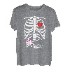 Schwanger Halloween Schwangerschaftsanzeige Baby Skelett T-Shirt