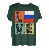 Vintage Retro I Love Russia Flag for Russian Pride T-Shirt