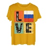 Vintage Retro I Love Russia Flag for Russian Pride T-Shirt