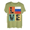 Vintage Retro I Love Russia Flag for Russian Pride T-Shirt