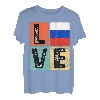 Vintage Retro I Love Russia Flag for Russian Pride T-Shirt