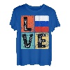 Vintage Retro I Love Russia Flag for Russian Pride T-Shirt