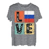 Vintage Retro I Love Russia Flag for Russian Pride T-Shirt