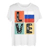 Vintage Retro I Love Russia Flag for Russian Pride T-Shirt