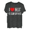 I Love Hot Grandmas Lustig I Heart Heiße Omas Großmutter T-Shirt