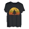 Retro Sonne Kiefer Tannenbaum Pflanzen Natur Geschenke T-Shirt