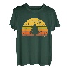 Retro Sonne Kiefer Tannenbaum Pflanzen Natur Geschenke T-Shirt