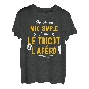 Herren Lustiges Geschenk Apero Strick-T-Shirt T-Shirt