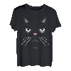 Süßes Katzen Kostüm Karneval Halloween Gesicht Grumpy Art T-Shirt