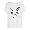 Süßes Katzen Kostüm Karneval Halloween Gesicht Grumpy Art T-Shirt