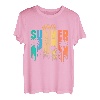 Retro Hello Summer | Palme | Urlaub Sommer T-Shirt