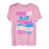 Rosa Oder Blau Dein Vater Liebt Dich Gender Reveal Party T-Shirt